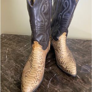 Snake Skin Cowboy Western Boots USA MADE